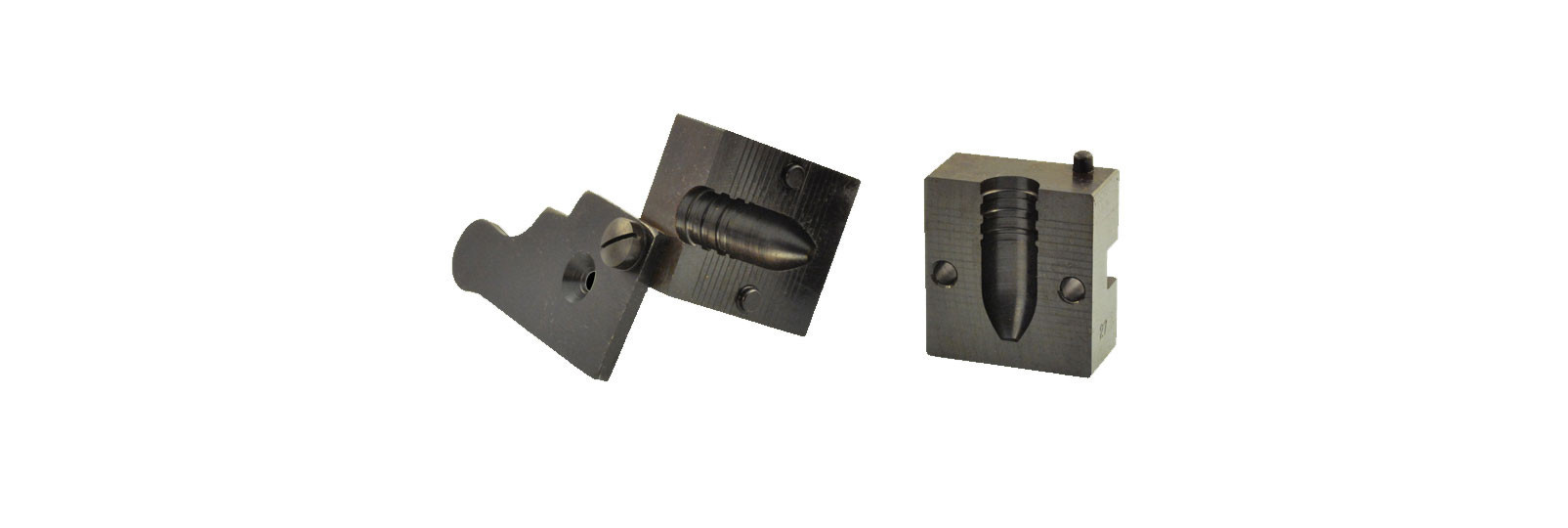Bullet mould block with 1 cavity - conical bullet