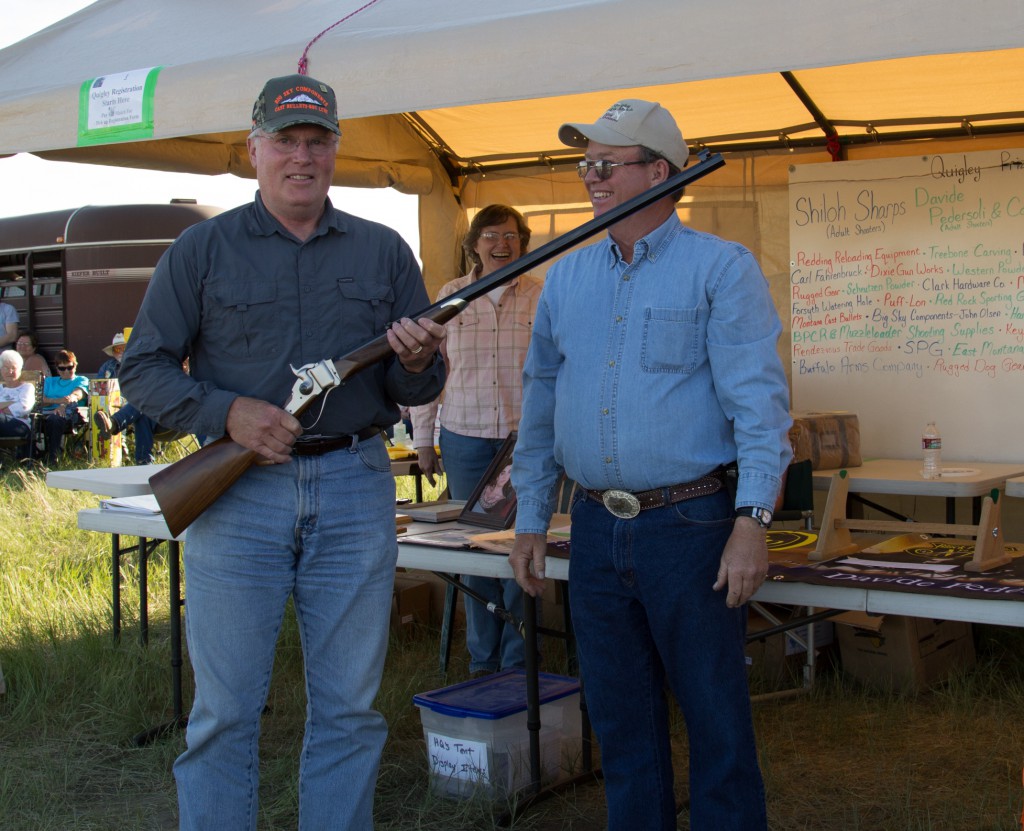Dean Andvik, Kindred, ND, winner of the Pedersoli Quigley rifle