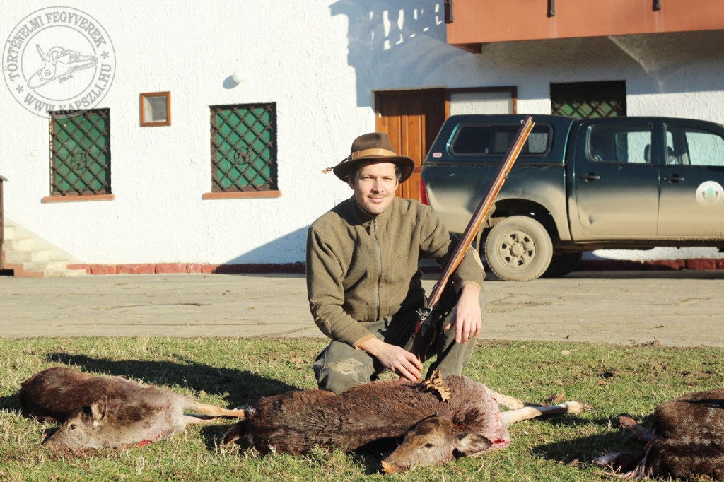 The author, Balázs Németh with his fallow deer doe